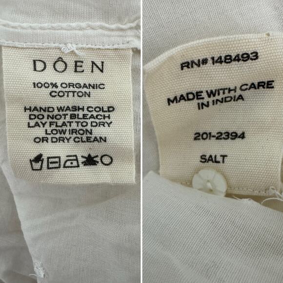 DOEN Rosabella Embroidered Midi Dress bow lace salt white size XS - Picture 12 of 16